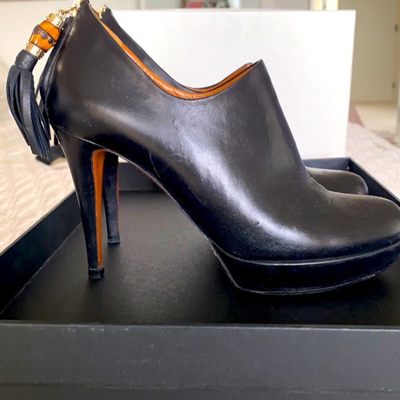 Gucci leather tassel booties - Picture 1 of 4